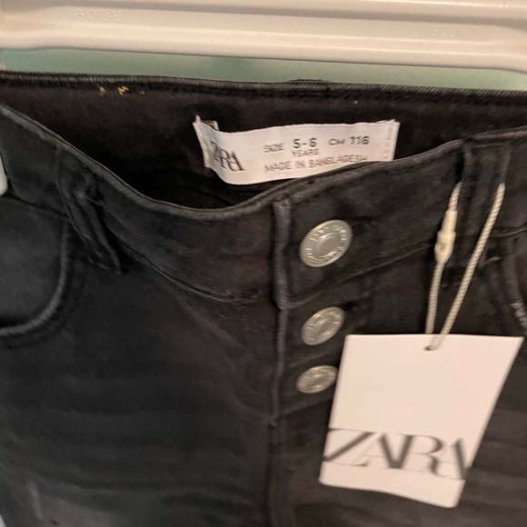 ZARA FLARED FRAYED JEANS - Picture 4 of 6